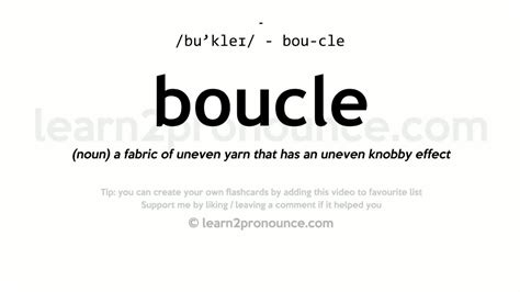 boucle meaning in english.